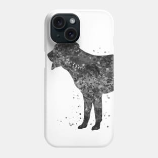 swiss mountain dog black and white art Phone Case