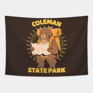 Coleman State Park Camping Bear Tapestry