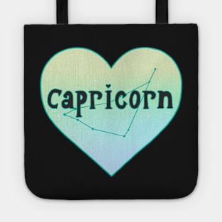 Capricorn Constellation Heart Tote