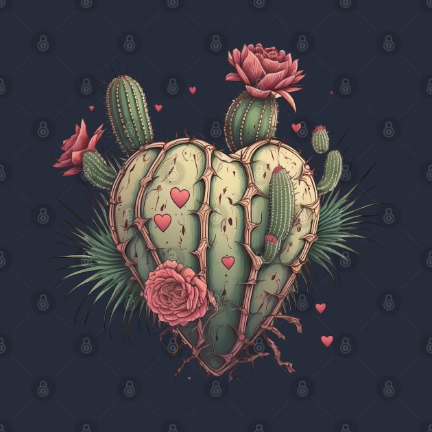 cactus heart by noirshop