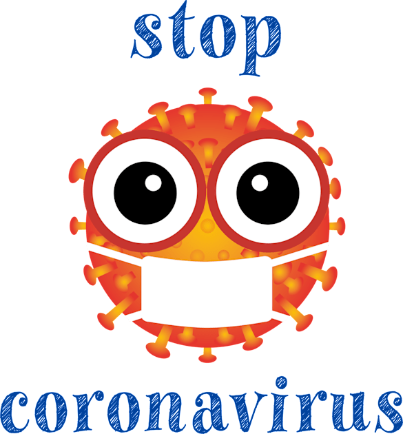 stop coronavirus Kids T-Shirt by Halmoswi