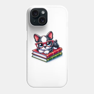 Boston Terrier Book Nerd Phone Case