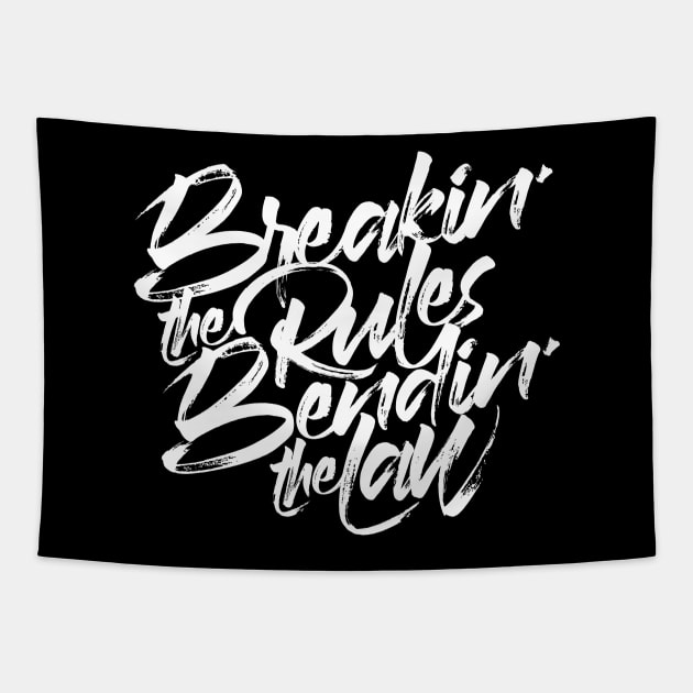 BREAKING THE RULES Tapestry by azified