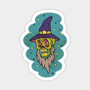 Space Skull Wizard Magnet