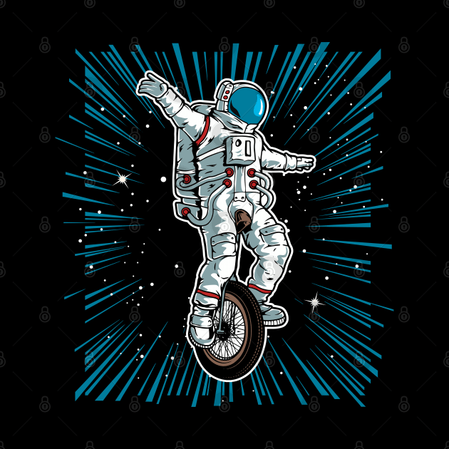 Astronaut riding EUC Funny E unicycle by Danemilin
