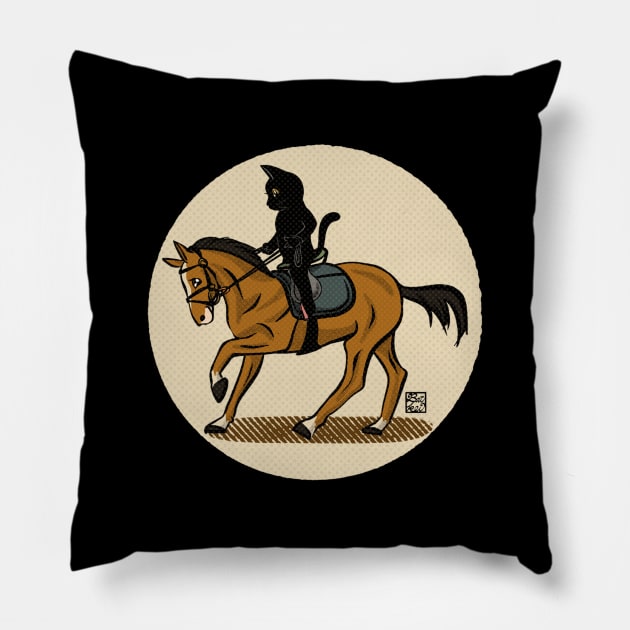 Horse riding Pillow by BATKEI