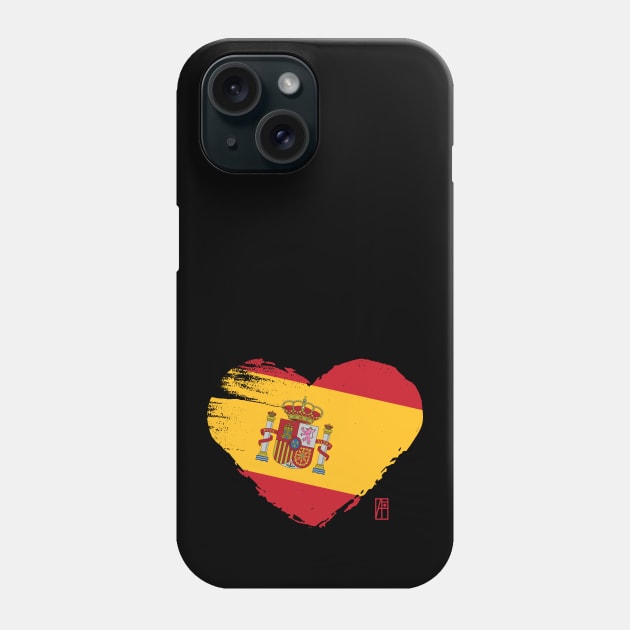 I love my country. I love Spain. I am a patriot. In my heart, there is always the flag of Spain. Phone Case by ArtProjectShop
