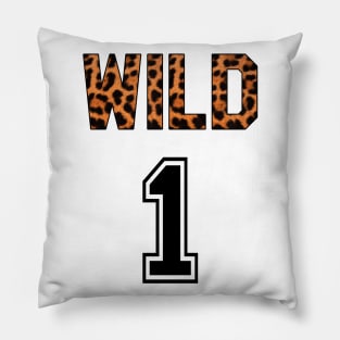 Wild Number 1 Leopard Print Pillow
