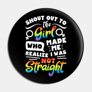 Shout Out To The Girl Lesbian Pride Lgbt Gay Flag Pin