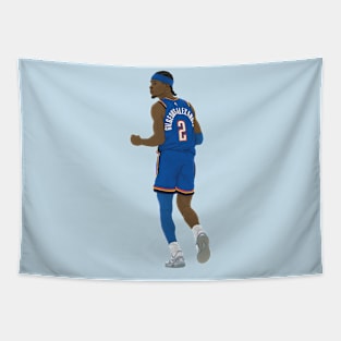 Shai Gilgeous-Alexander Digital Illustration Tapestry