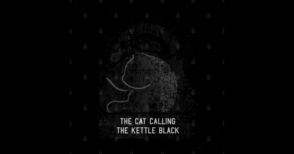 THE CAT CALLING THE KETTLE BLACK Cat Posters and Art Prints TeePublic