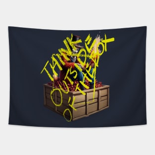 Think Outside Of The Box Guy Fawkes Humor Tapestry