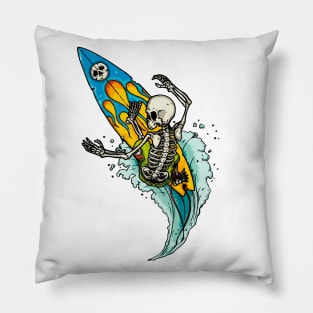 Skull Surfer Pillow