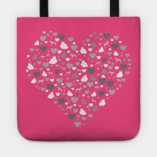 Boston Terrier Love Hearts Boston Valentine's Day Gift Tote