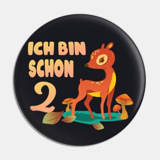 Rehkitz Bambini Kinder 2. Geburtstag Geschenk Pin