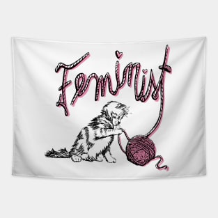 Feminist Cat Tapestry