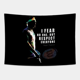 Roger Federer Inspirational Quote Tapestry