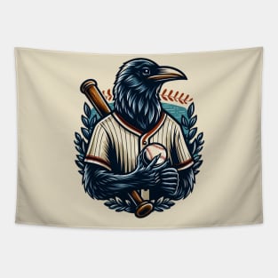 crows play baseball Tapestry