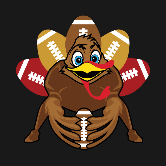 'Turkey and Football' Cool Thanksgiving Football by ourwackyhome