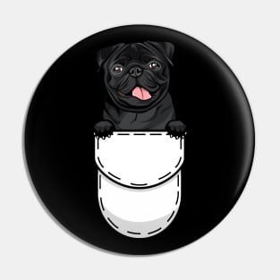 Pug Pocket Dog Pin