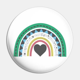 Disability Pride Boho Rainbow Pin