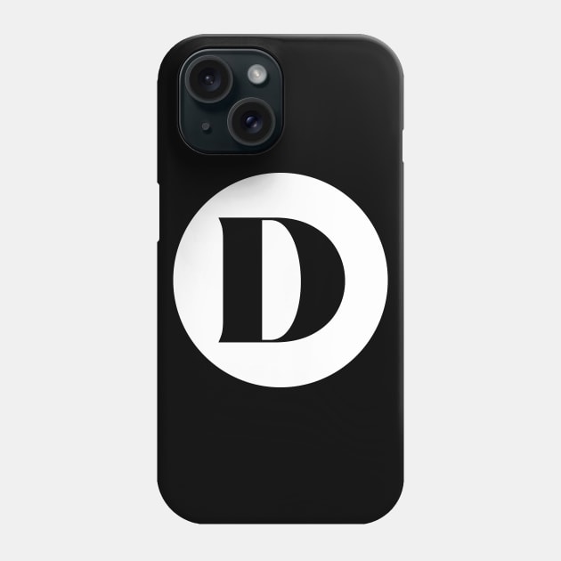 D (Letter Initial Monogram) Phone Case by n23tees