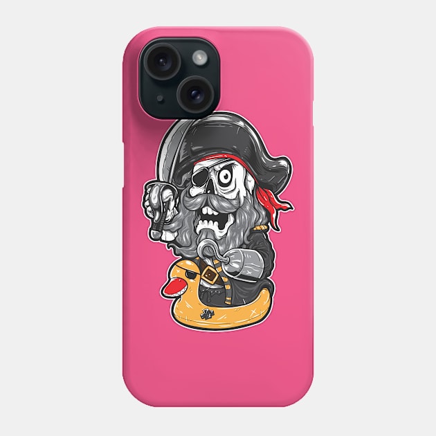 Funny Pirate On Duck Phone Case by TomCage