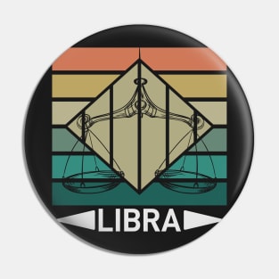 Libra Zodiac Vintage Horoscope Pin