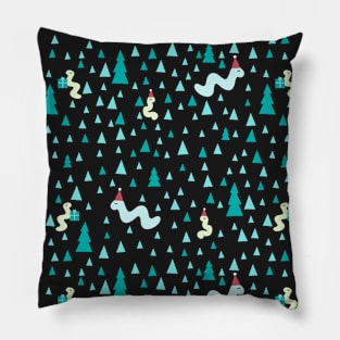 Merry Christmas Wiggly Worm Caterpillars Pillow