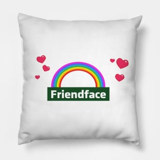 Friendface Rainbow and Hearts Pillow