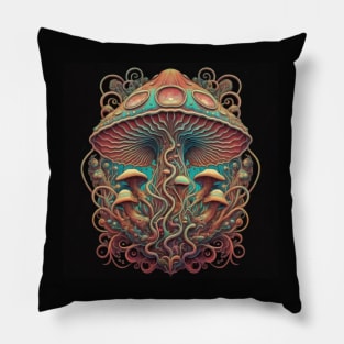 Mushroom Fantasy Design Pillow