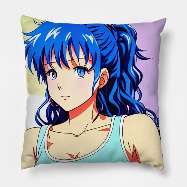 anime girl lofi music 90s retro aesthetic Anime Pillow by geekmethat