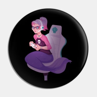 Mermaid Gamer Pin