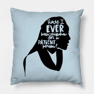 Patient Person Silhouette Pillow