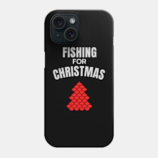 fishing for Christmas tree design Phone Case