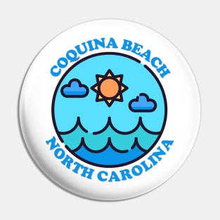 Coquina Beach, NC Summertime Vacationing Ocean Skyline Pin