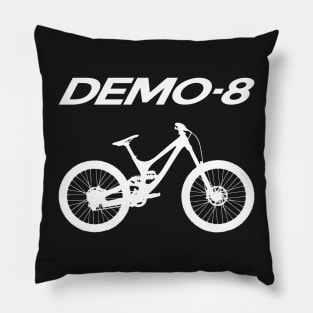 Silhouette of downhill bike. Pillow