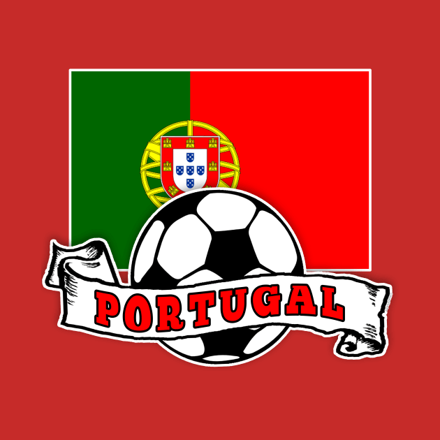 Bandeira de Portugal T-Shirt SOCCER FUTBOL by Scarebaby