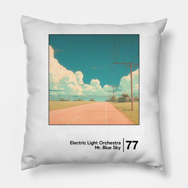 Mr Blue Sky / Minimalist Graphic Artwork Design Pillow by saudade