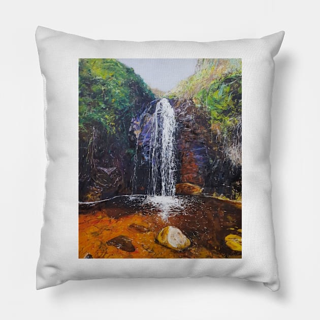 Second Waterfall at Waterfall Gully Pillow by Chrisprint74
