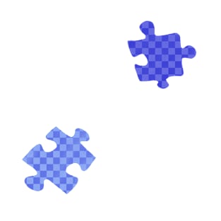 Blue and purple puzzle pieces T-Shirt