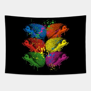 Hedgehog In Rainbow Colors Tapestry