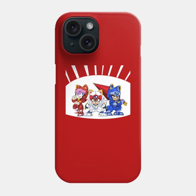 samurai pizza cats ecopop art cartoon Phone Case by jorge_lebeau