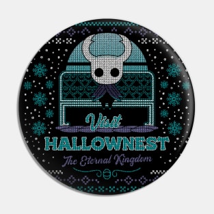 Visit Hallownest Ugly Sweater Pin