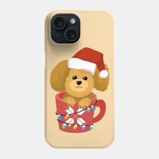 Cute Puppy In A Cup | Merry Christmas Phone Case