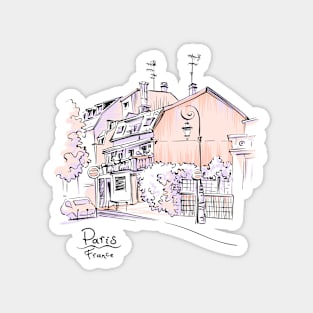 Typical Parisian house, France Magnet