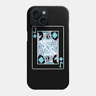 Jack of Diamonds Pixel Art Bright Negative Mode Phone Case
