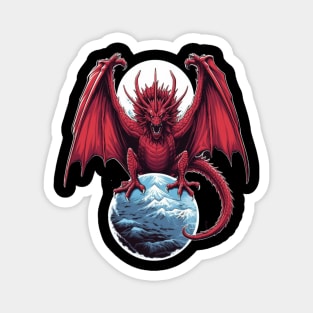 Mighty Red Dragon Magnet