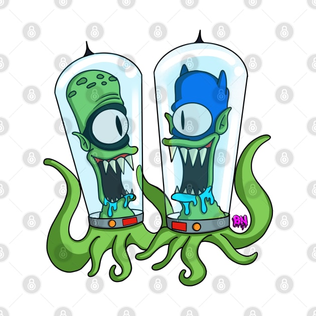 Kang-man and Kodos sidekick by bren_speed