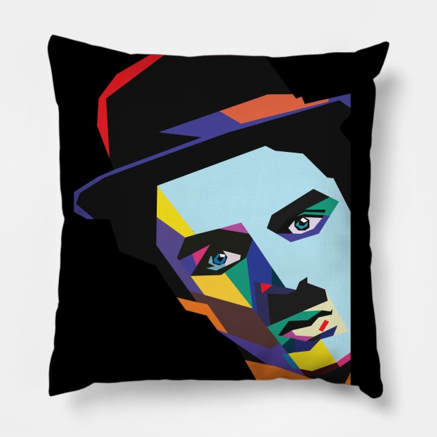 Charlie Chaplin Pillow by CreativeThink